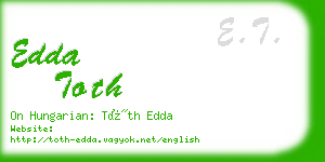 edda toth business card